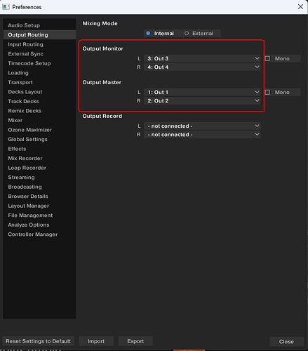 Output Routing