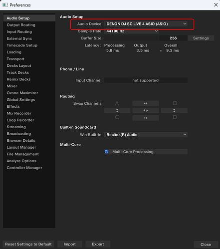 Audio Settings