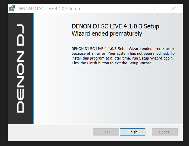 Install Denon SC 4 Live